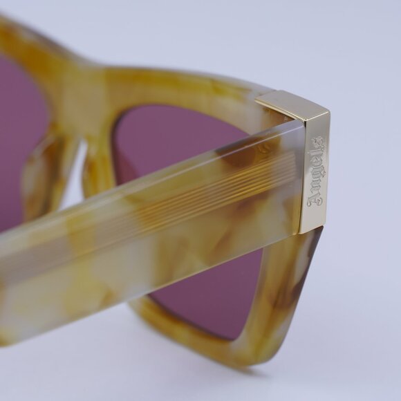 Palm Angels PERI099 HOLLYWOOD 1925 Sunglasses Havana Cat Eye Frame, Red Lenses - Picture 10 of 11